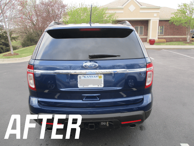 Autobody repair of a SUV that was rear ended